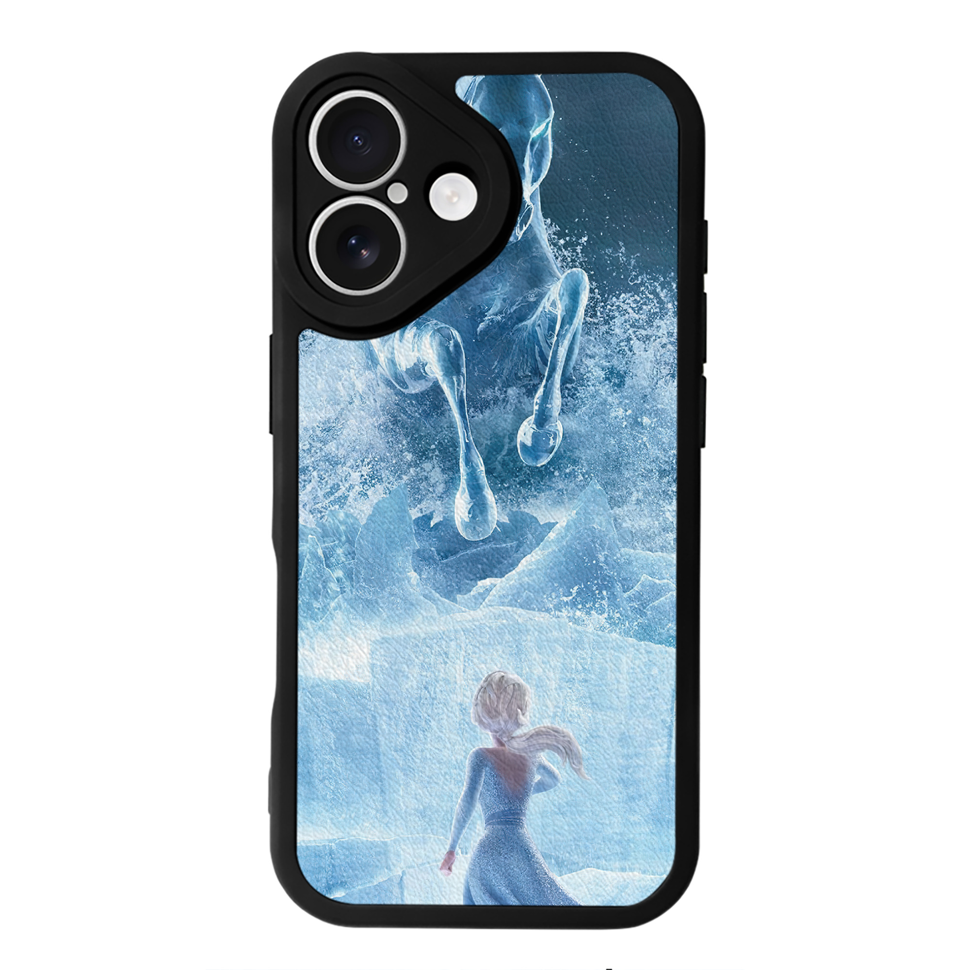 （画像用） アナと雪の女王 アンナ エルサ Frozen Anna Elsa 【iPhone 16シリーズ対応】シリコンスマホケース（レザー調） 材質：シリコン